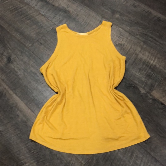 HOW VERY LOVED YELLOW OPEN BACK TANK SIZE L - Picture 1 of 8